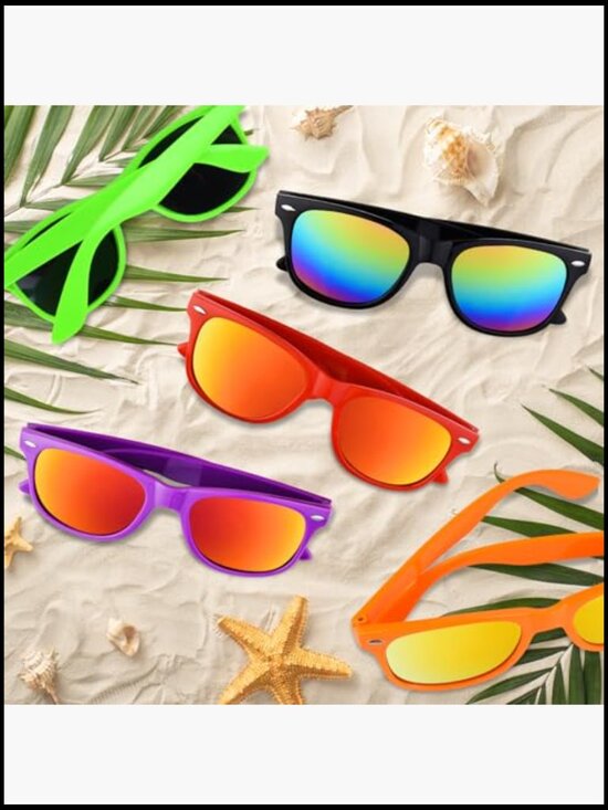60-pack Neon Party Sunglasses Retro Style UV400 Protection